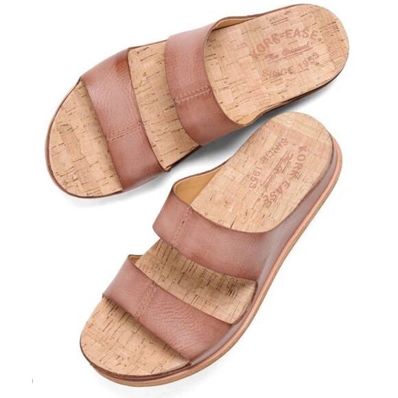 Kork-Ease  Tutsi Dual-Band Leather Sandal Brown Size 9 NIB - Picture 1 of 11